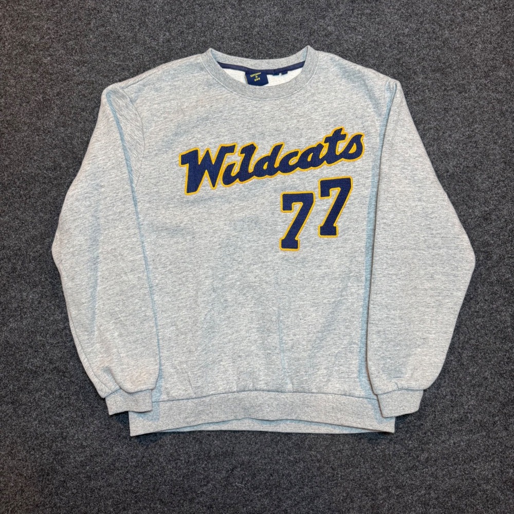Superdry Wildcats 77 College Track Crewneck Sweatshirt Grey Mens Large
